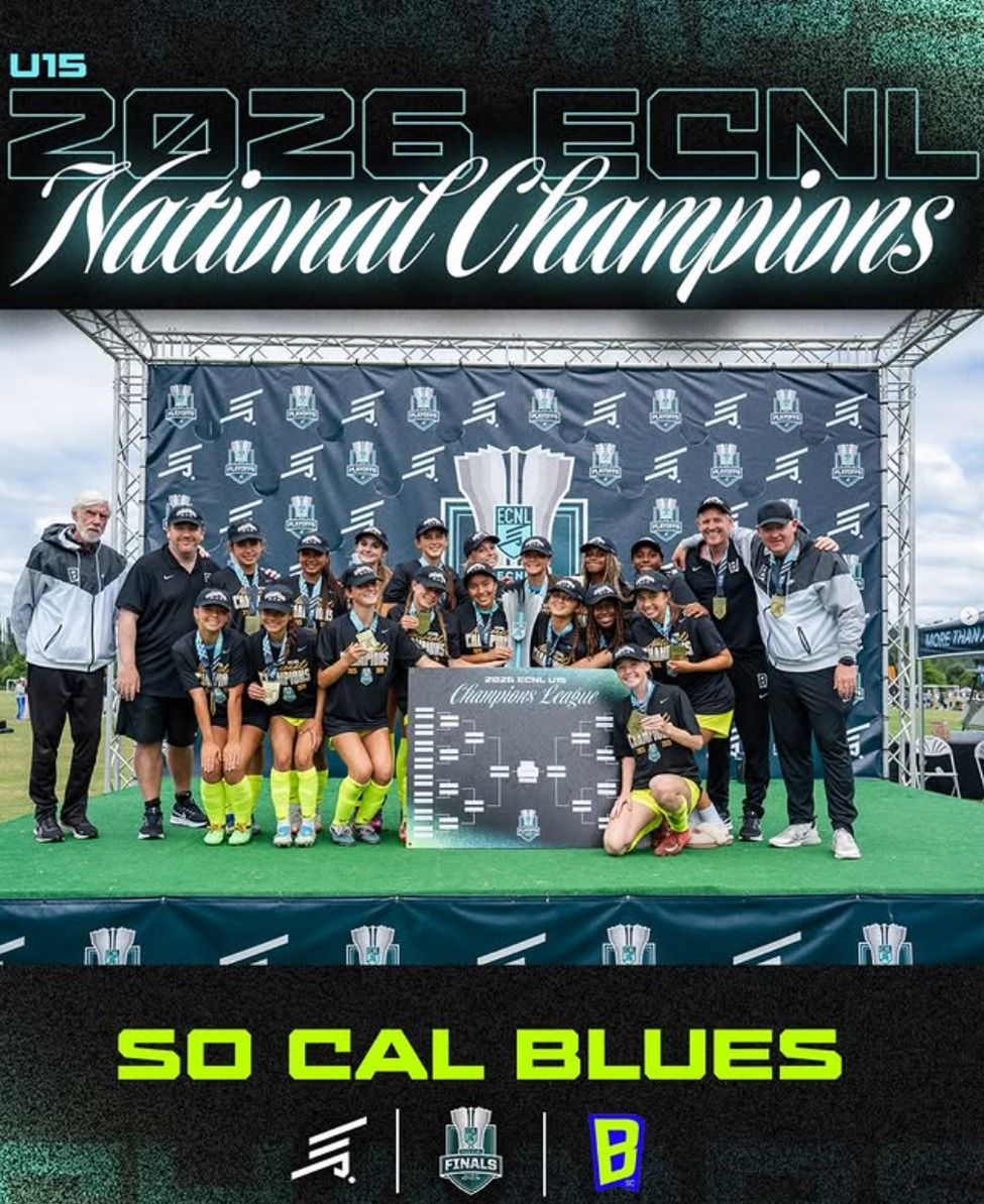 2026 ECNL U15 National Champions, So Cal Blues