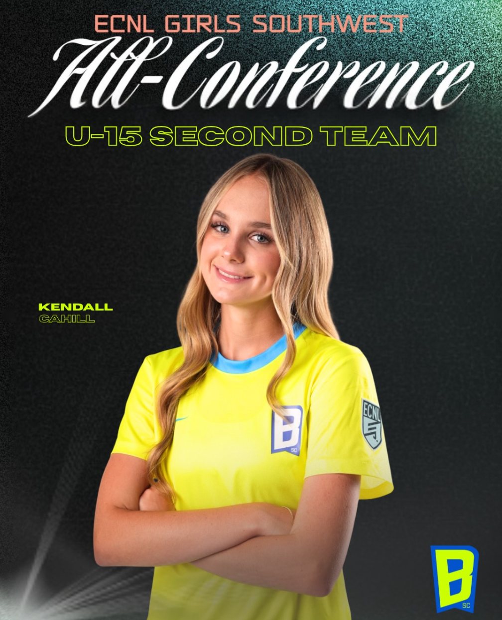 ECNL Girls Southwest All Conference, U15 second team (club graphic)