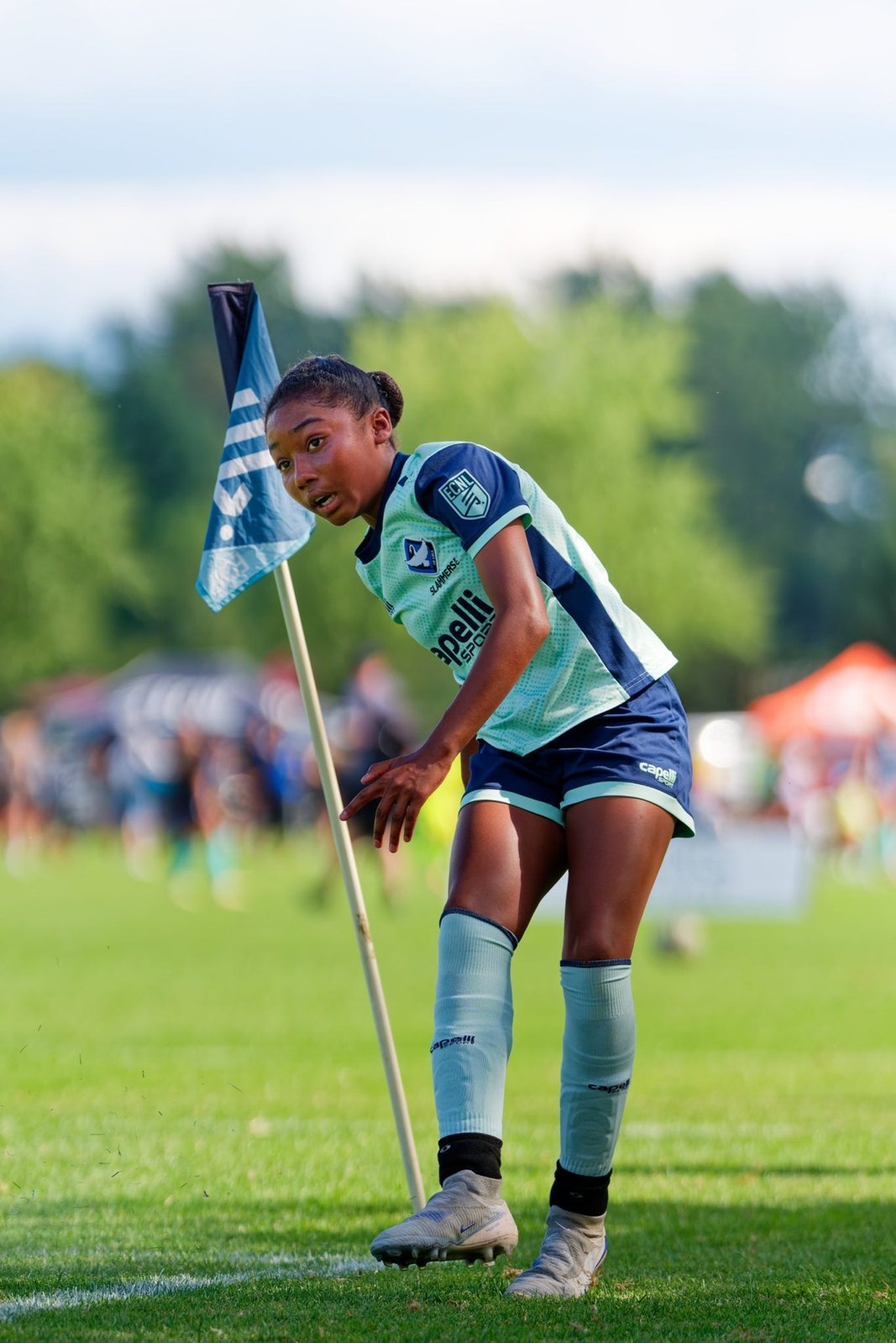 London taking a corner in the ECNL playoffs