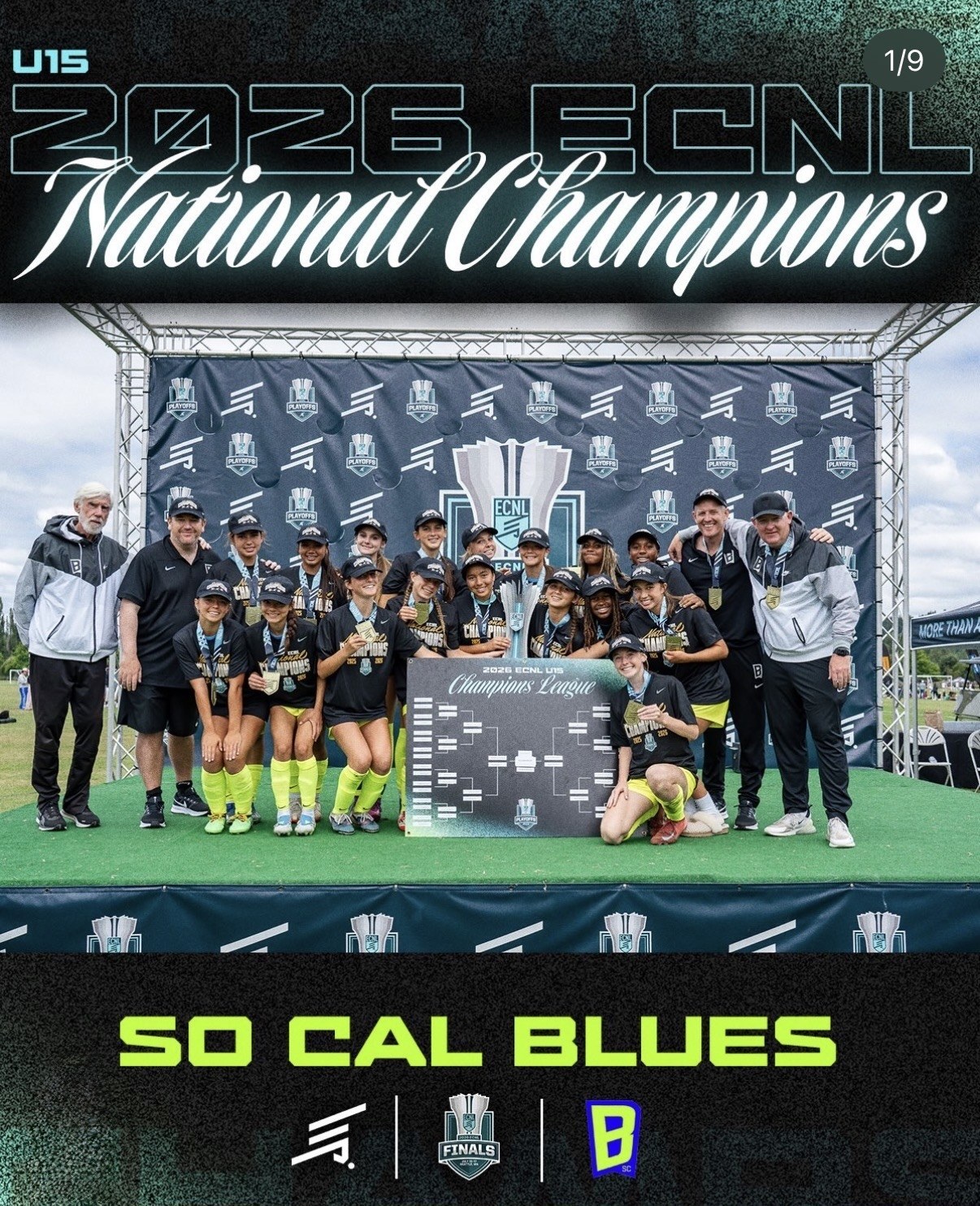 2026 ECNL U15 National Champions, So Cal Blues