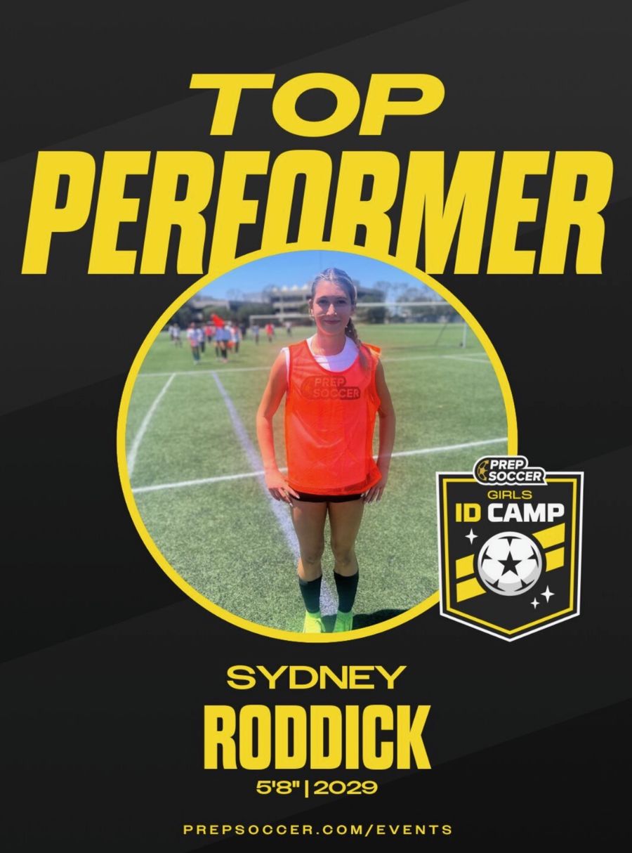 PrepSoccer Girls ID Camp, SoCal. Top Performer.