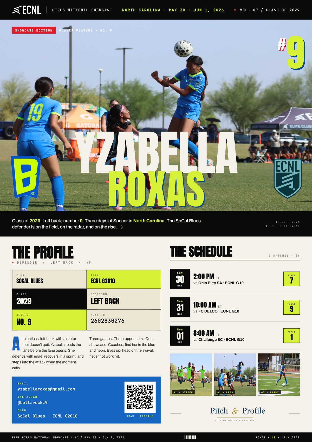 Yzabella Roxas NC Showcase magazine cover